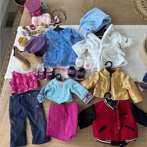American Girl Doll Clothes & Accessories Bundle – Multiple Outfits